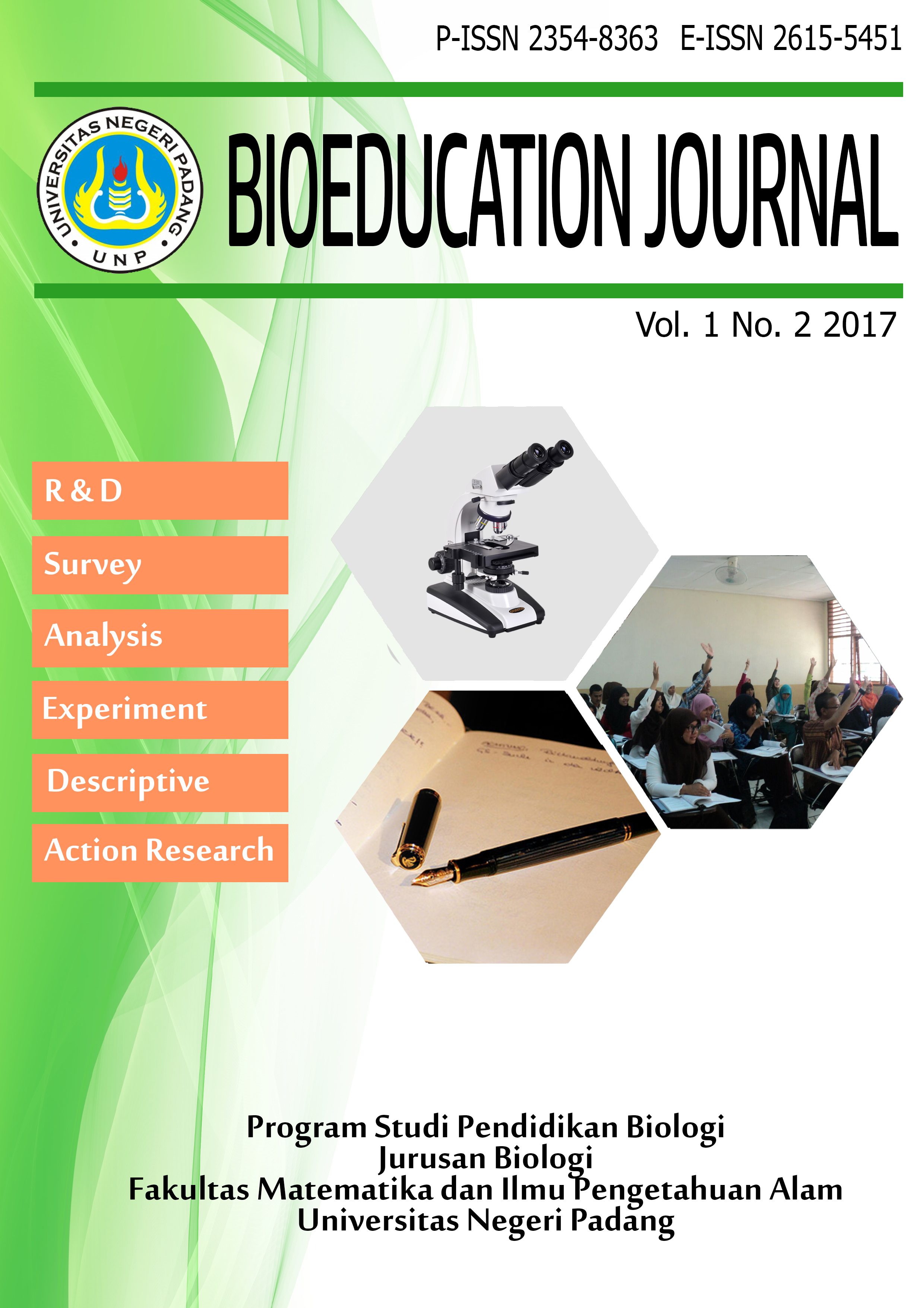 Validation of Animal Physiology Practice Guide Based on Skills of Science  Process for University Student in Major Biology Universitas Negeri Padang |  Bioeducation Journal